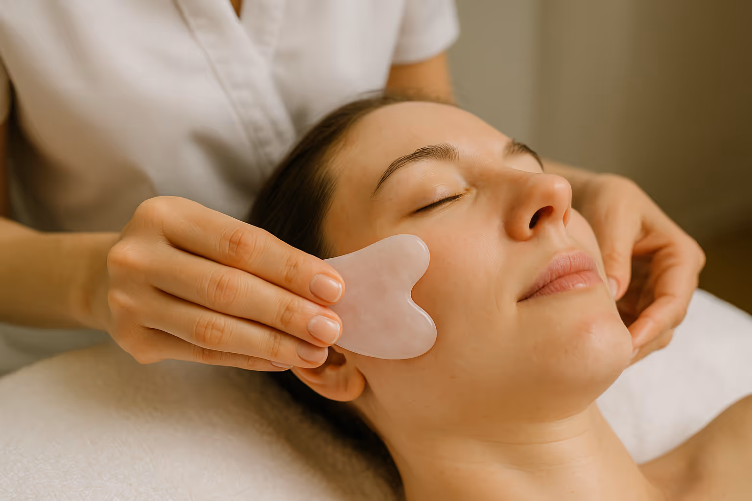Gua Sha Behandlung mit Schaber zur Durchblutungsförderung in der SinoSan-Praxis Zürich & Horgen.