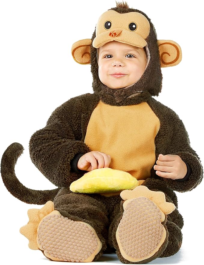 Spooktacular Creations Halloween Monkey Costume Toddler, Kids Monkey Costume for Baby Halloween Animal Dress Up Party