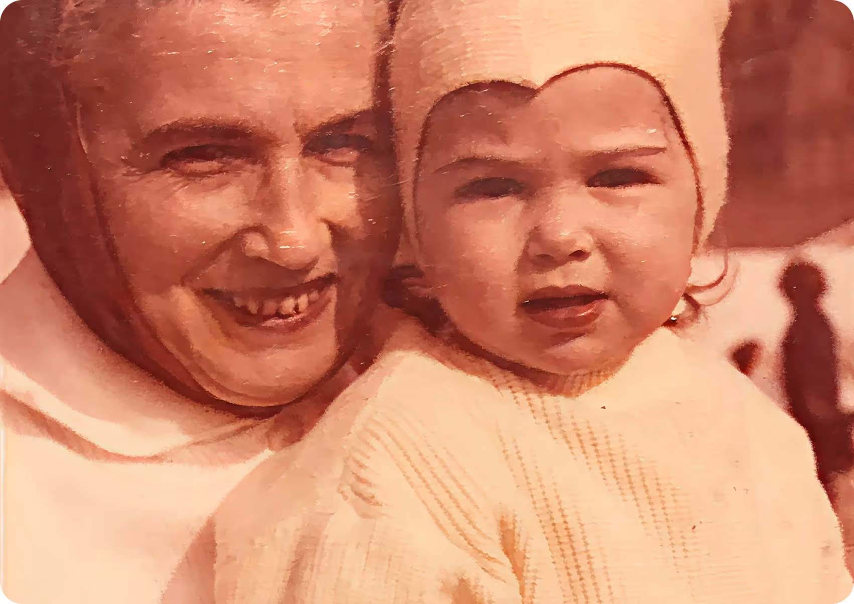 Baby Esther with her mother