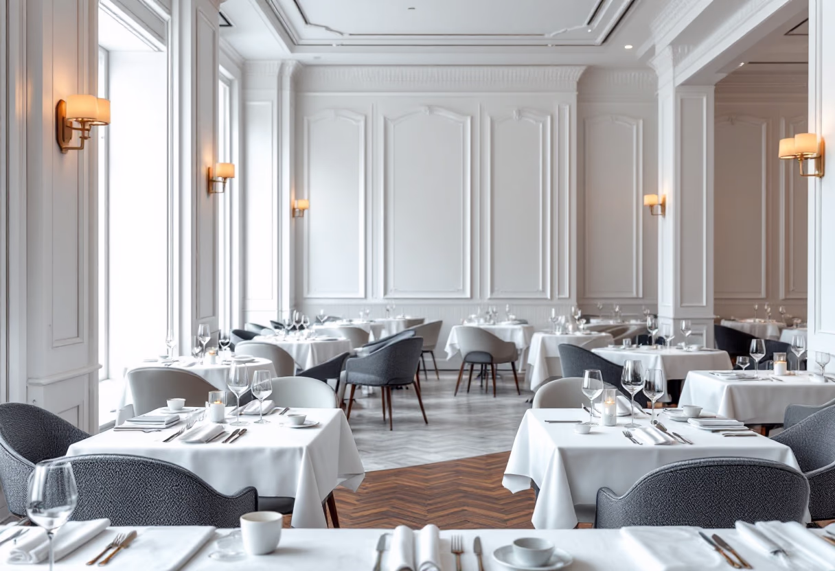 image of the restaurant interior for a fine dining restaurant