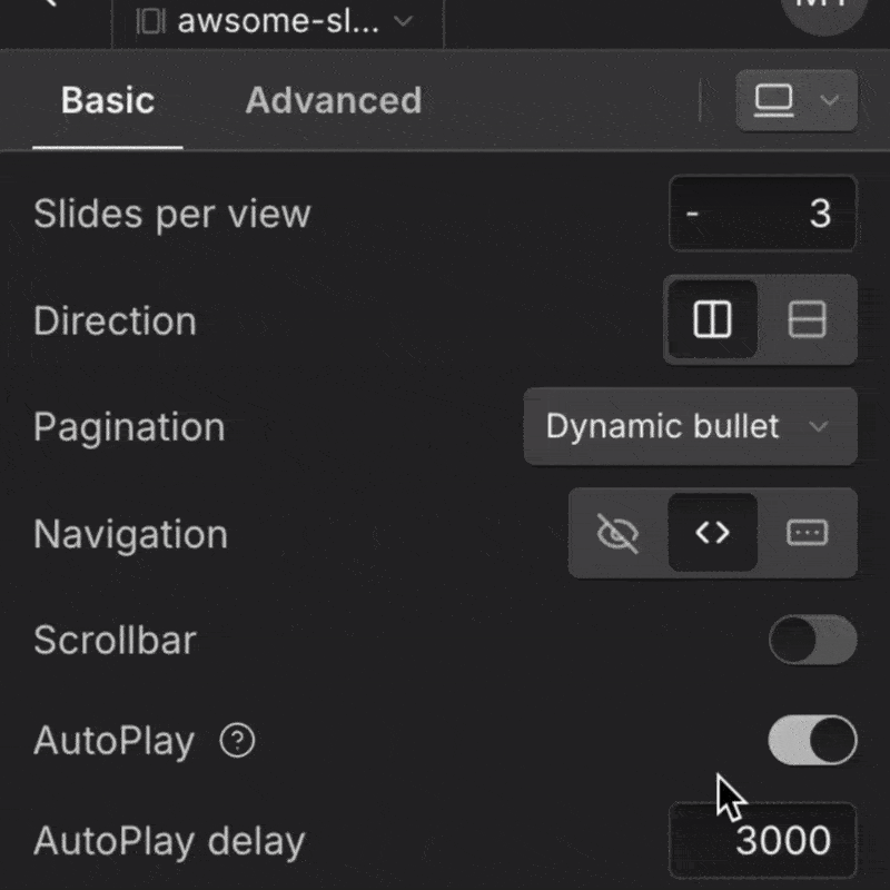 Live preview sliders with zeltac slider
