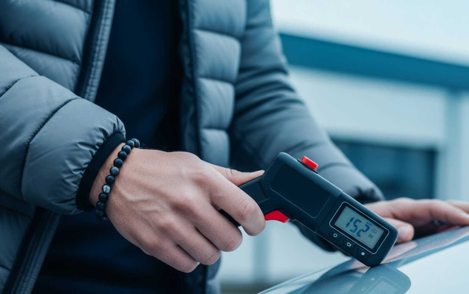 Mitarbeiter bei einer Fahrzeug Kaufberatung