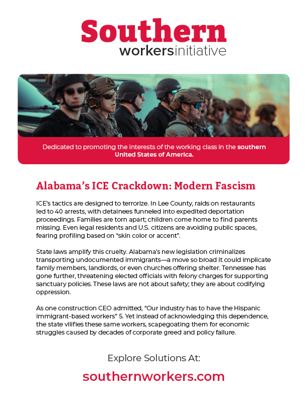 Alabama ICE Crackdown Flyer