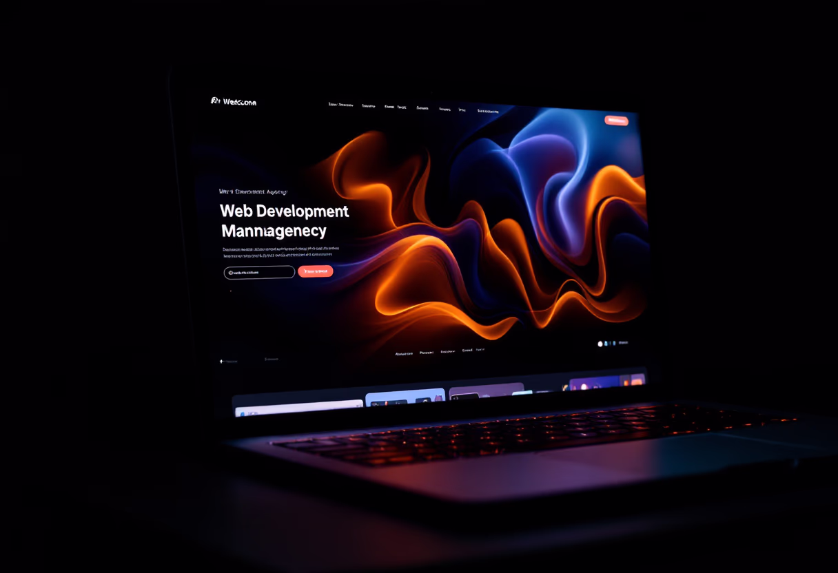 [digital project] image of website close-up on a laptop screen