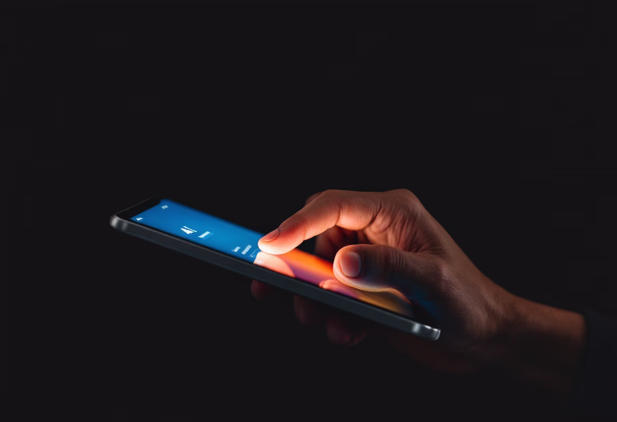 [interface] image of mobile app usage (for an ai fintech company)