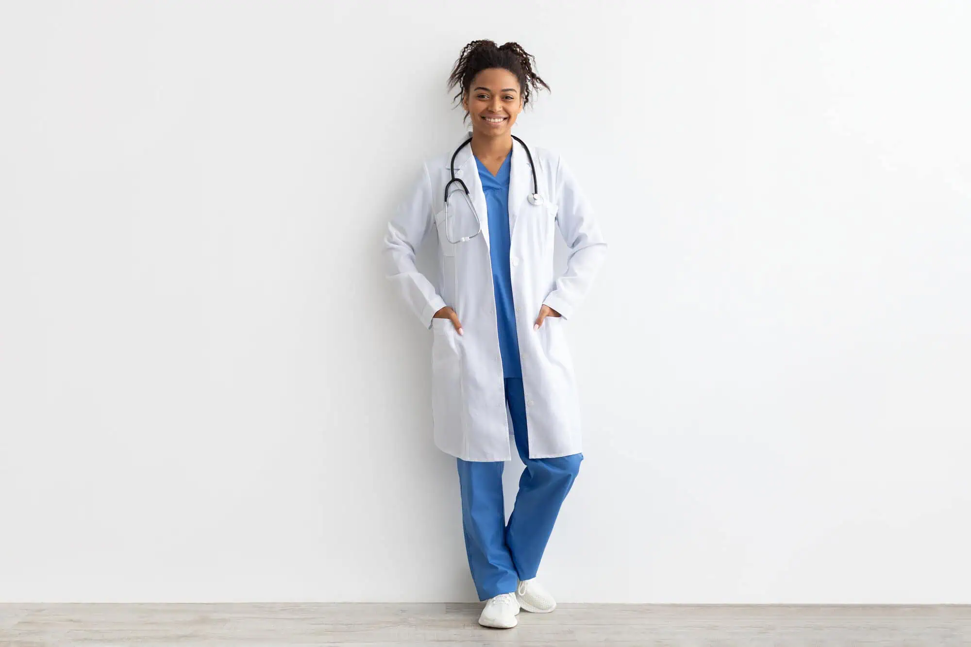 portrait of doctor with white lab coat
