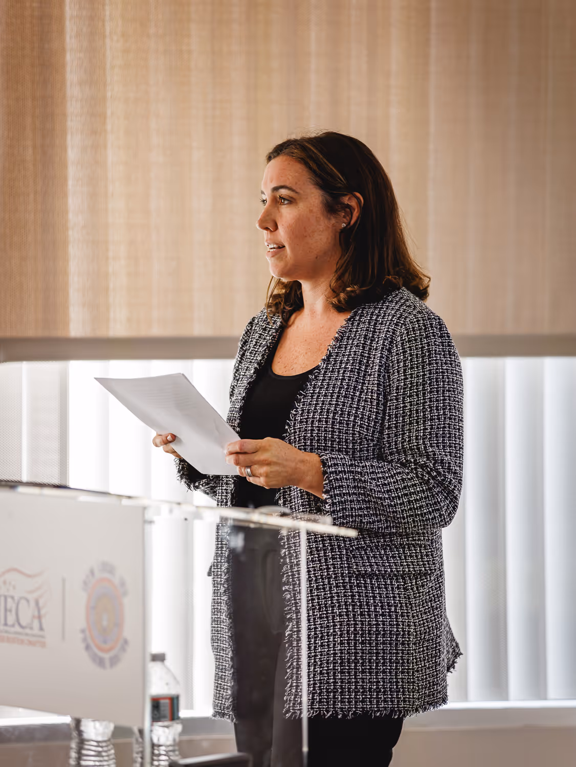 Speaker presenting during a Boston conference photographed by Boston event photographer.
