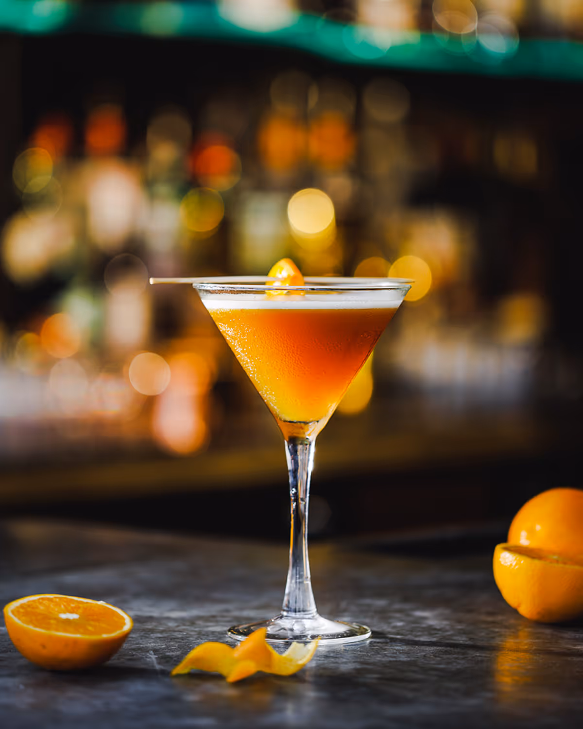 Martini cocktail at bar 