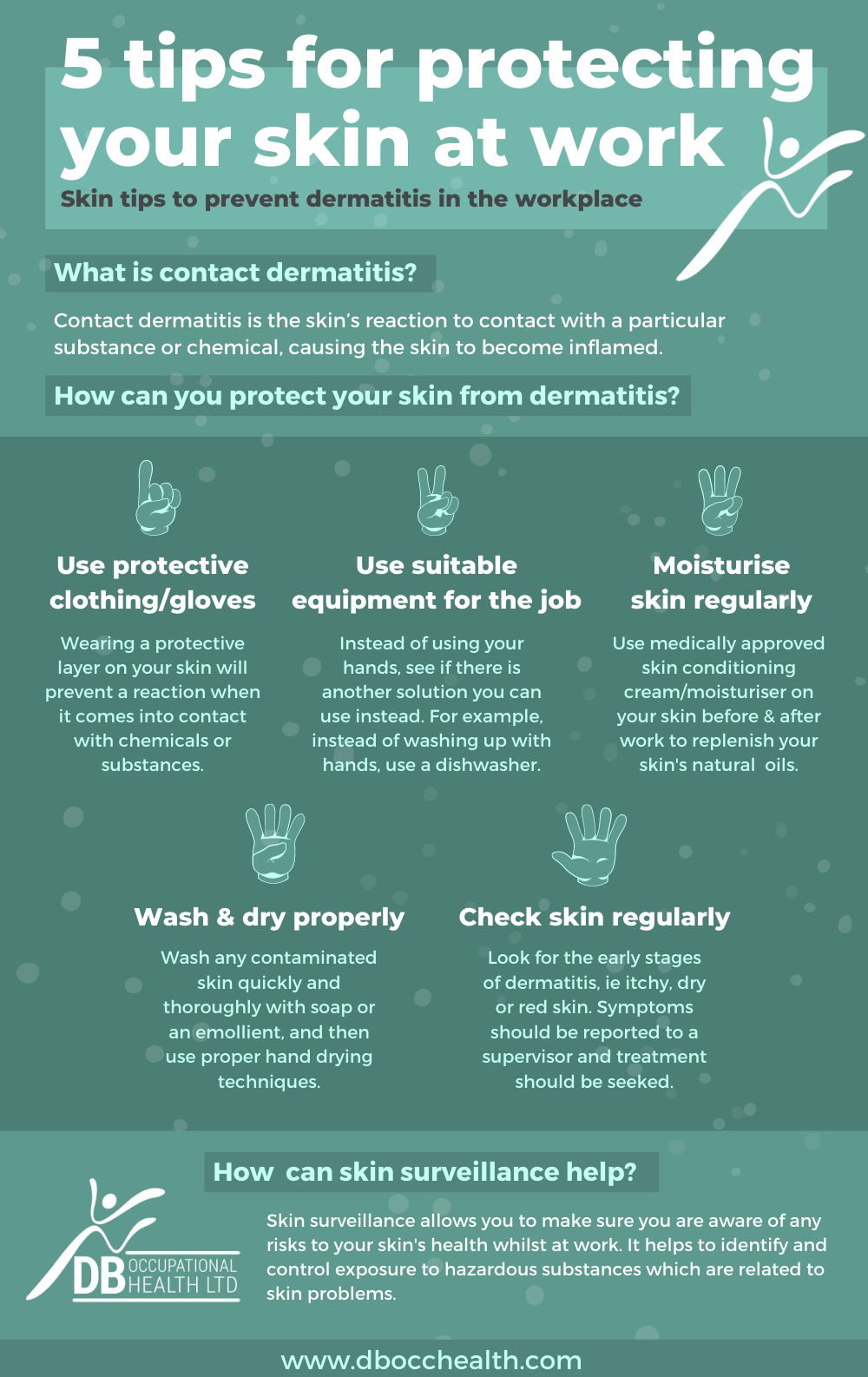 dermatitis tips for workplace infographic