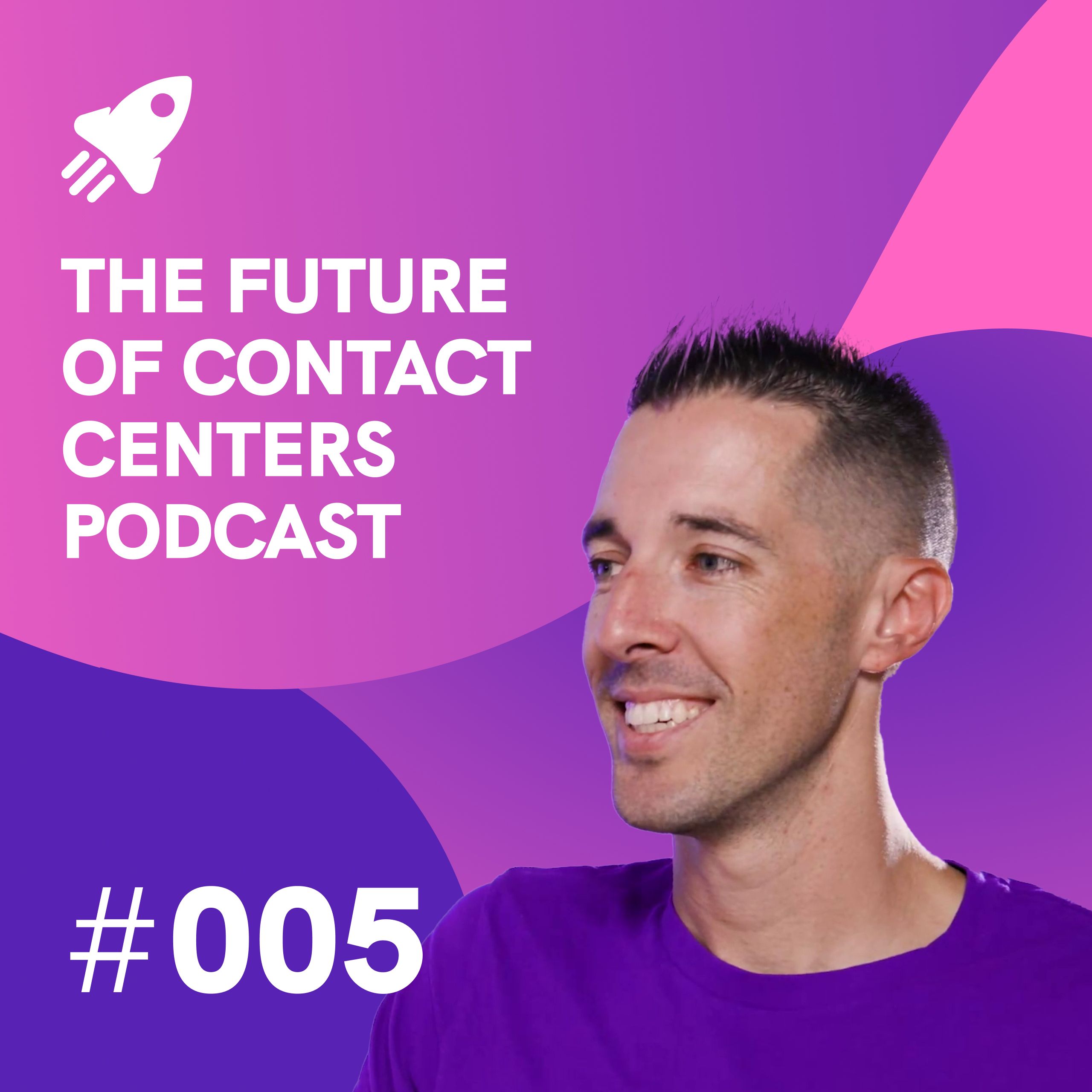 Future of Contact Centers podcast cover, episode #005: Optimizing Contact Center Training for Better Performance