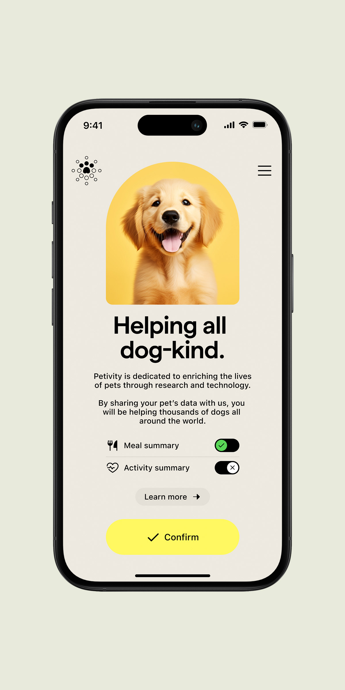 Purina app screen