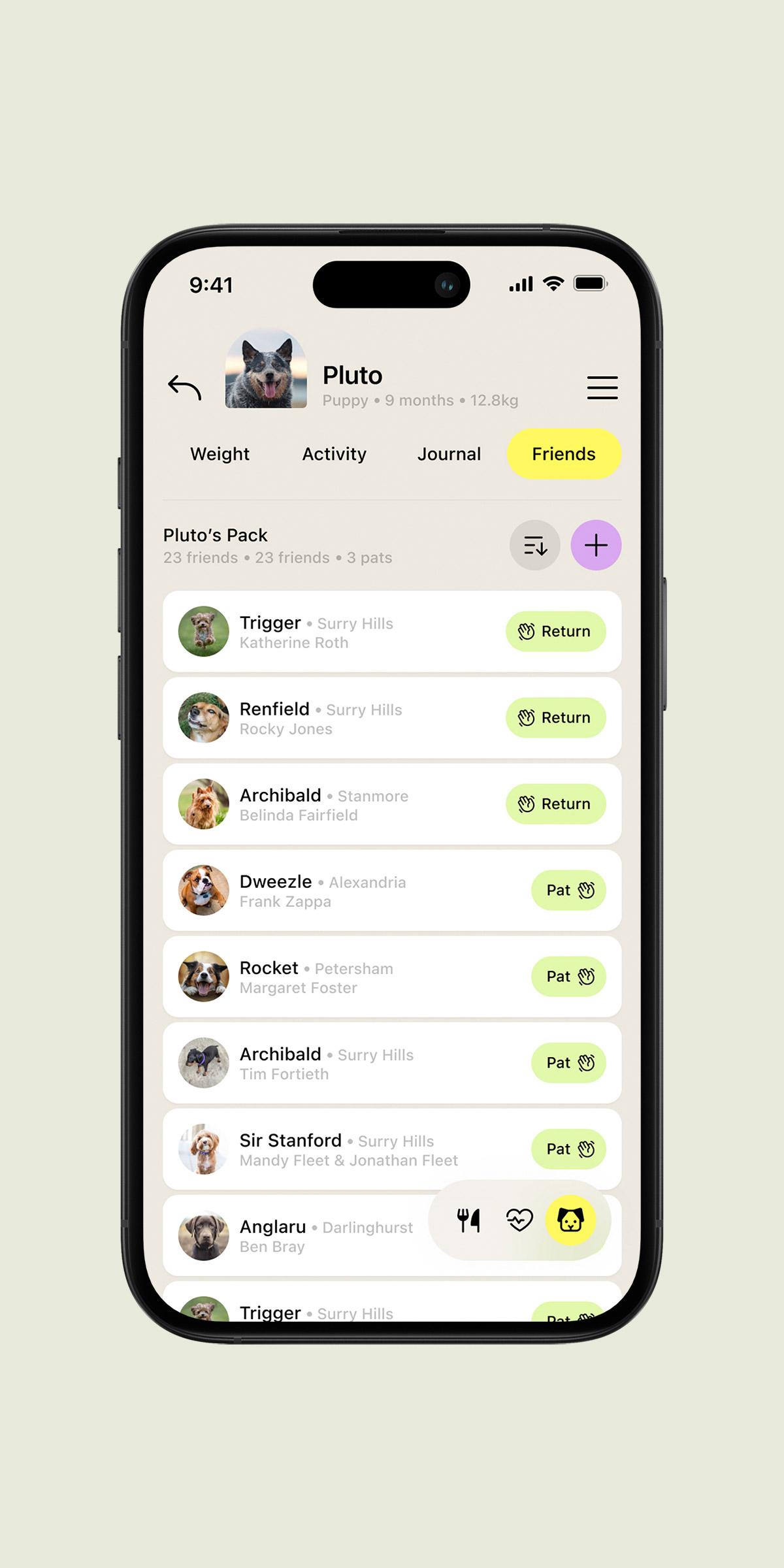 Purina app screen
