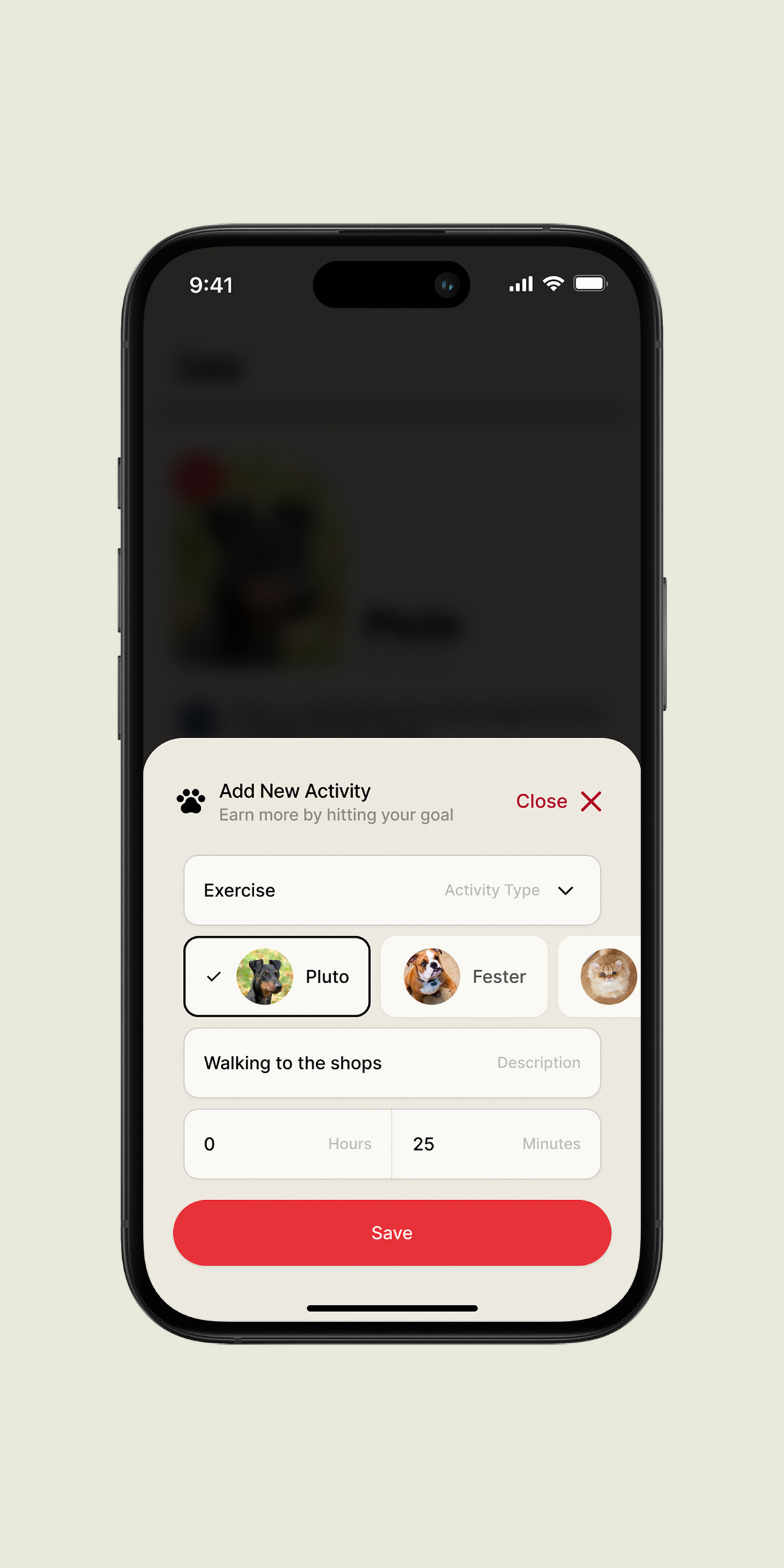 Purina app screen