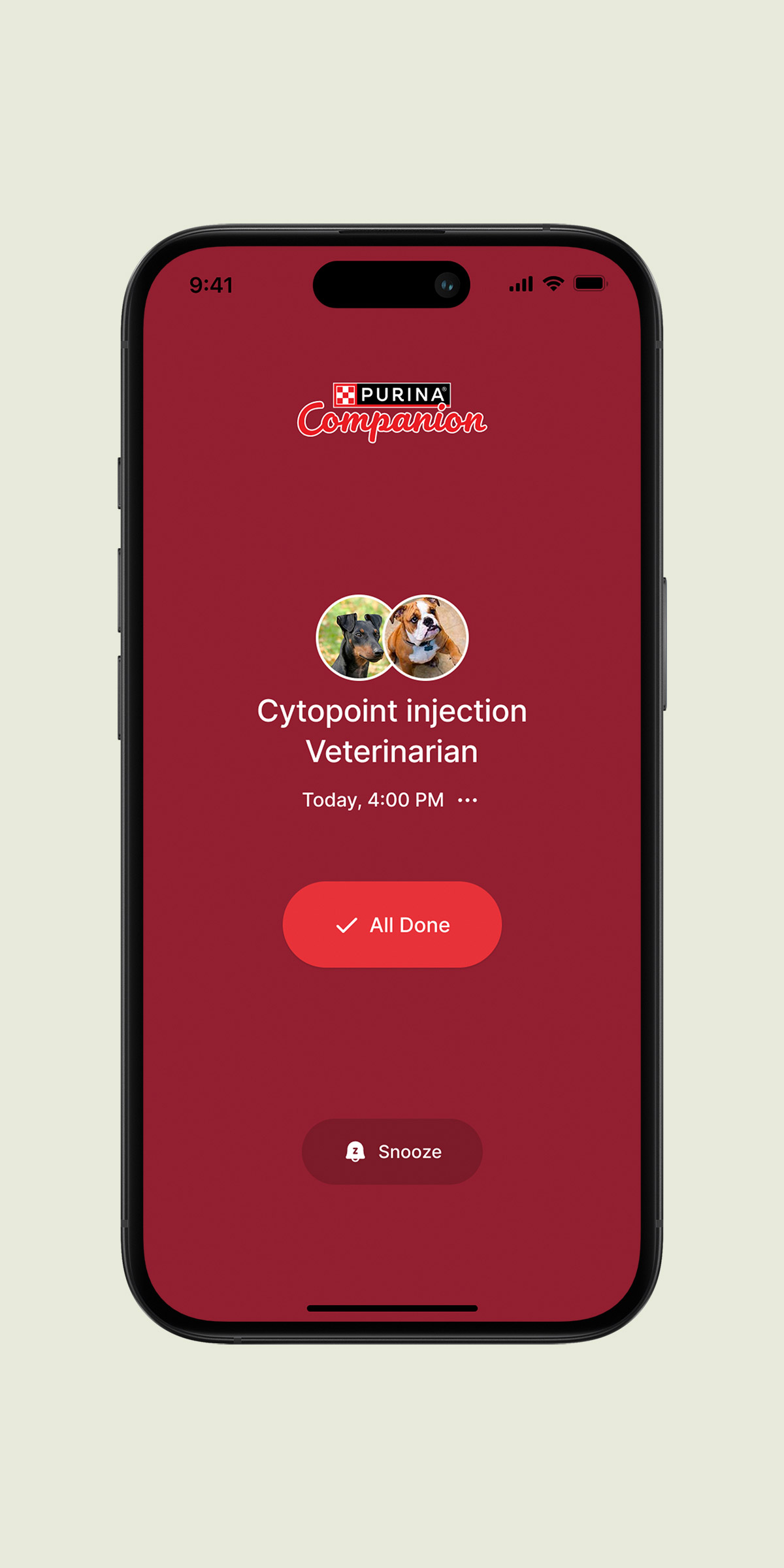 Purina app screen
