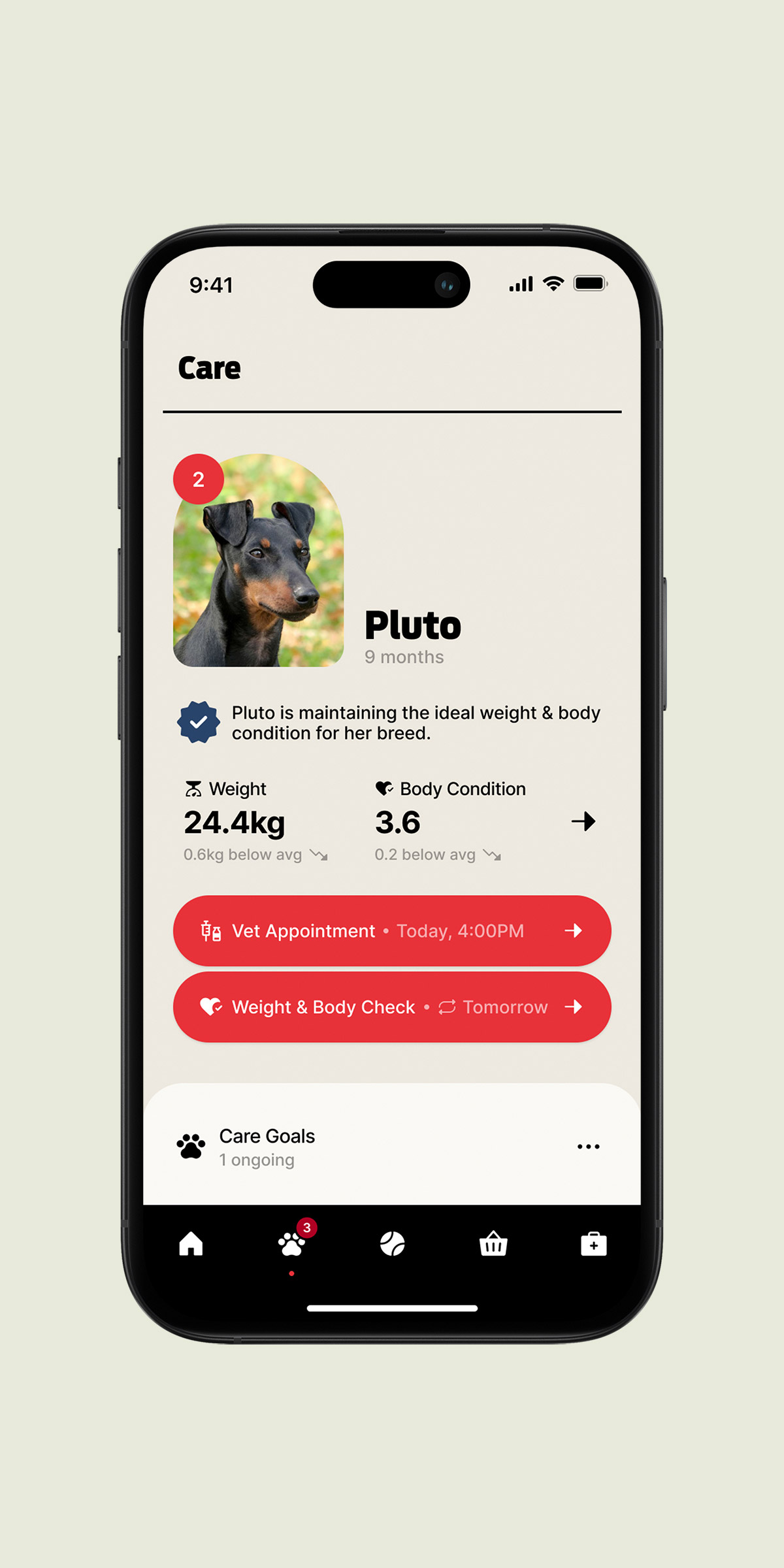 Purina app screen