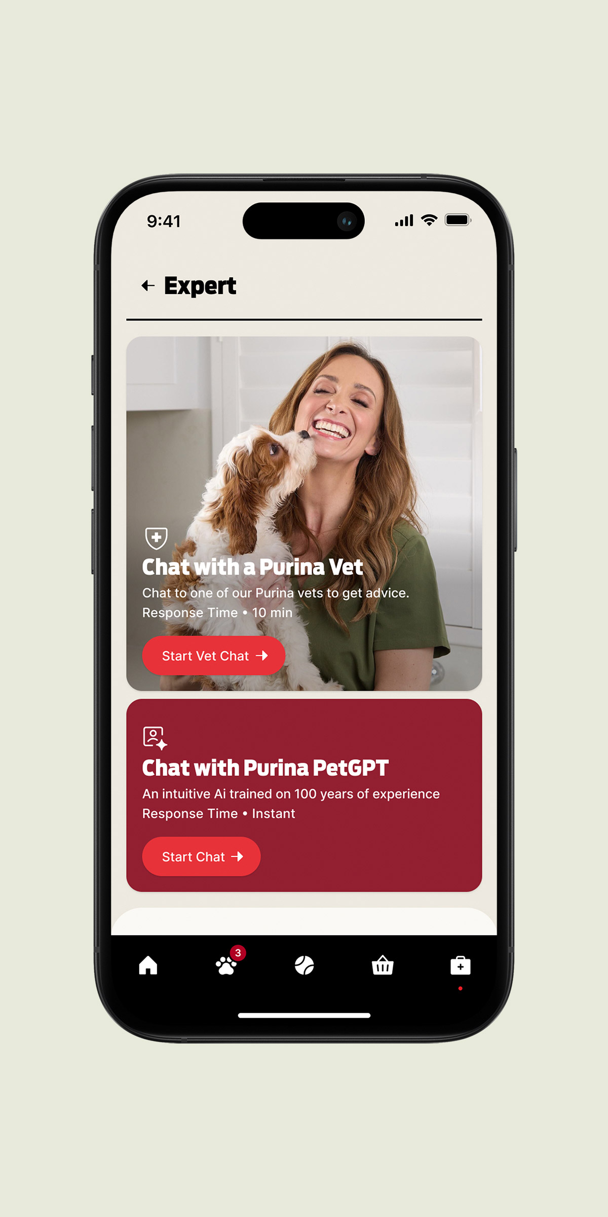 Purina app screen