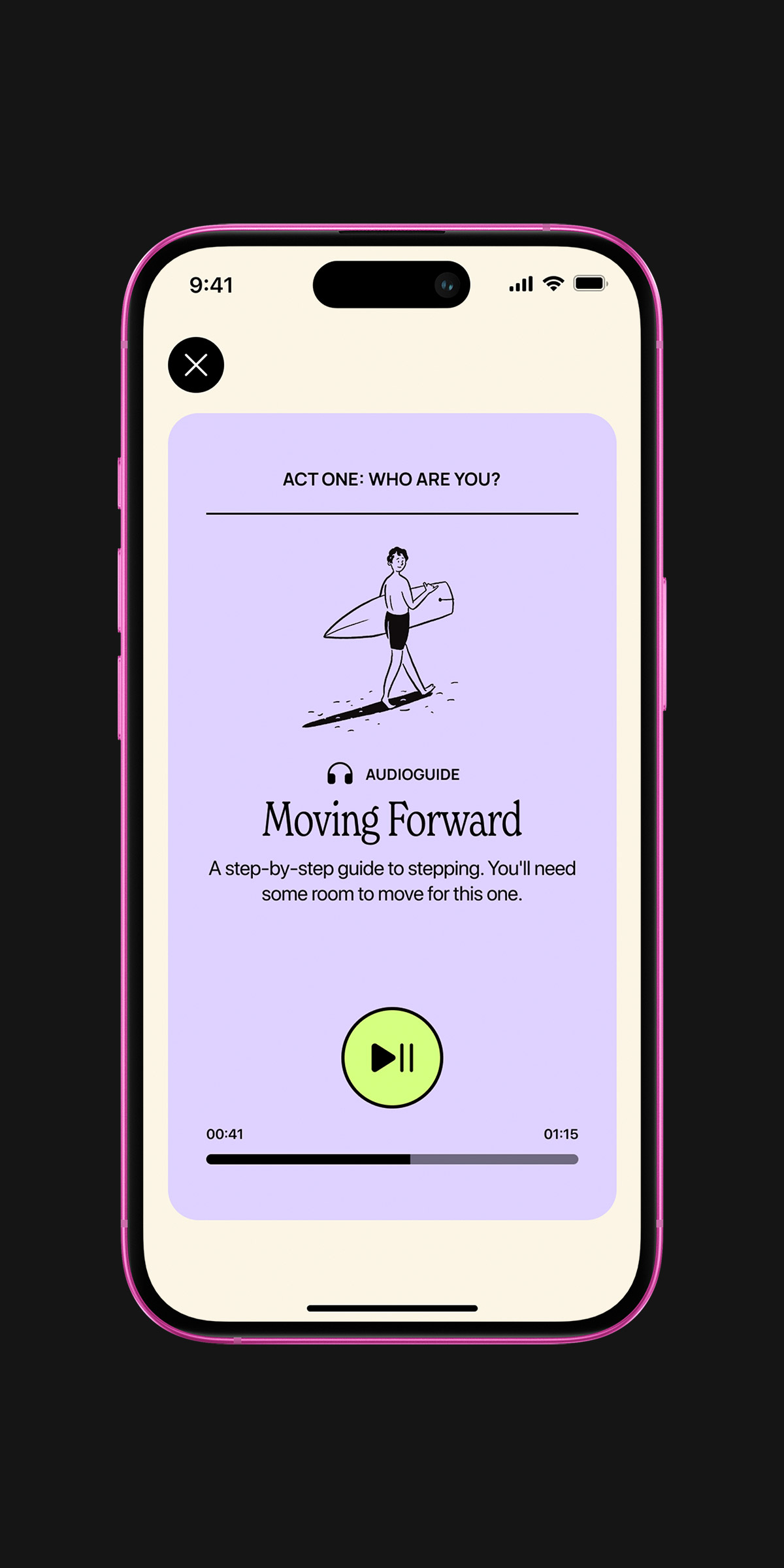 Prologue by NIDA app screen