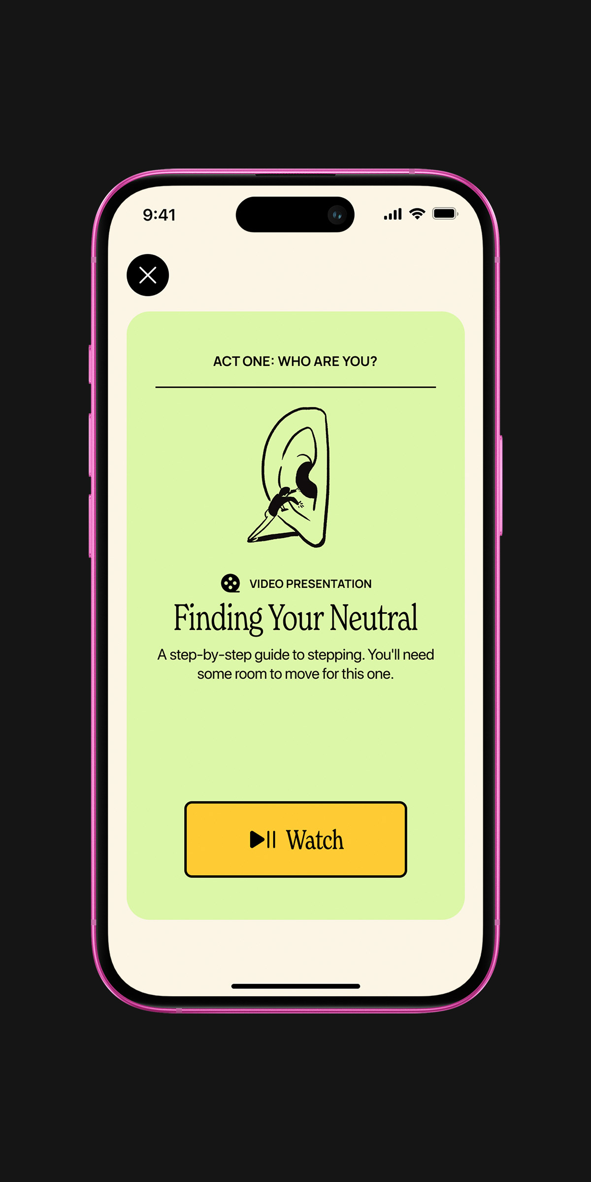 Prologue by NIDA app screen