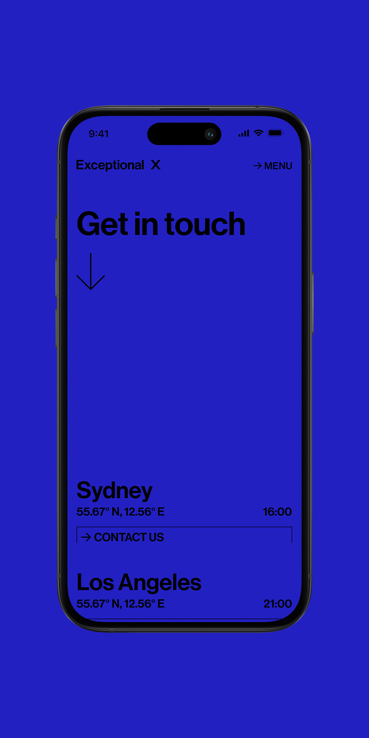 Exceptional X web screens
