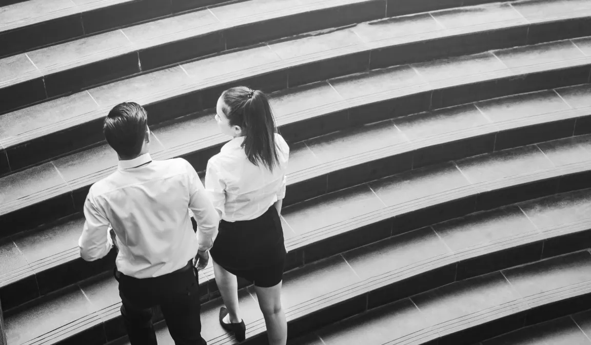 Illumio Partner Program walking up a staircase