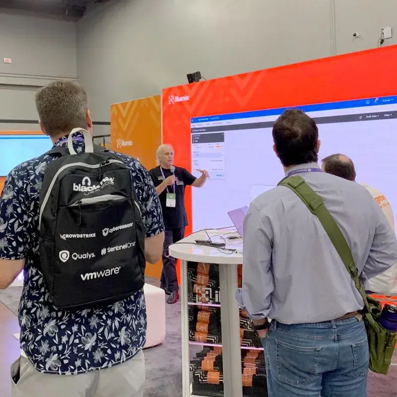 An Illumio cybersecurity expert demoing the Illumio Zero Trust Segmentation Platform