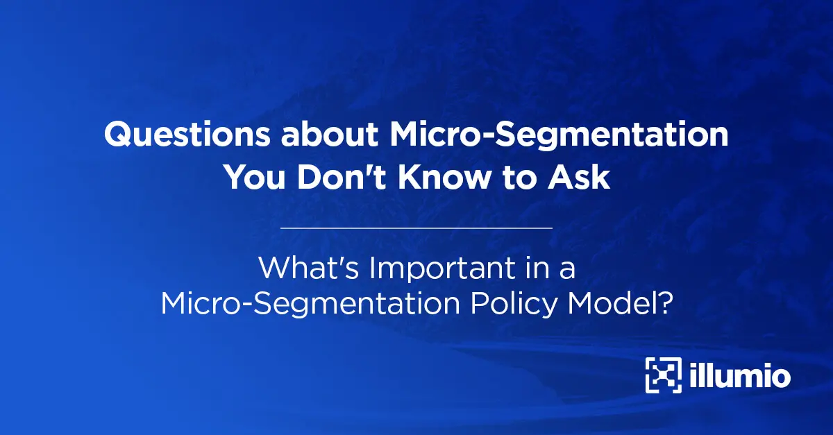 What’s Important in a Policy Model for Microsegmentation?