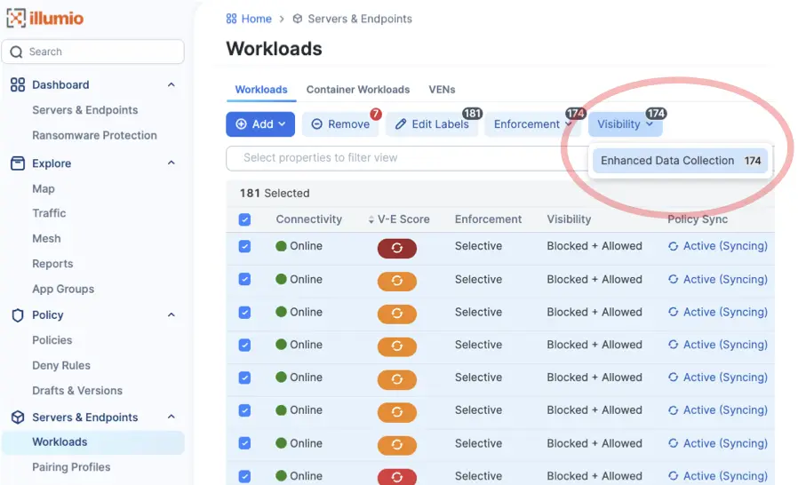 Enhanced Data Collection feature Pairing Profiles