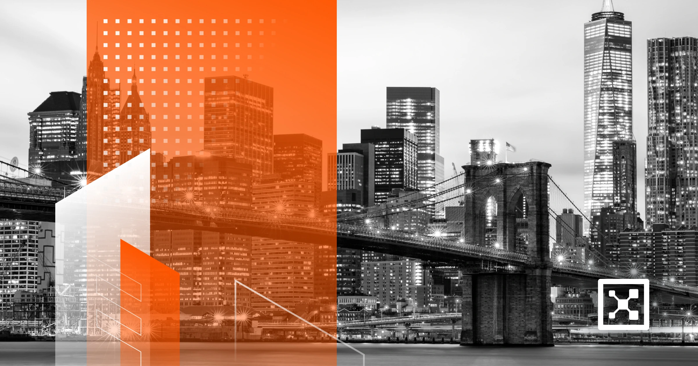 Black and white New York City skyline