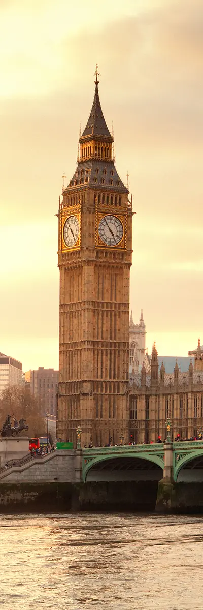 A skyline view of Big Ben in London