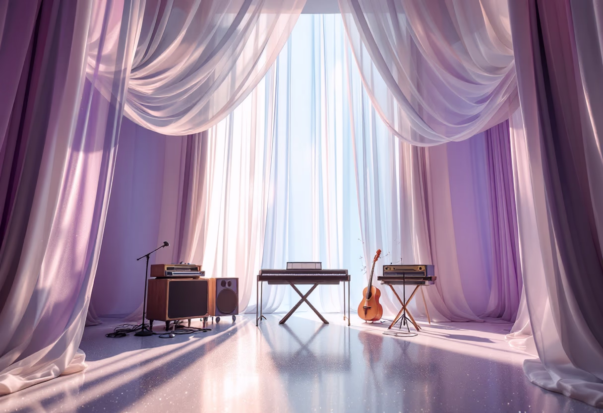 image of soundproof studio room (photography) (for a music studio)
