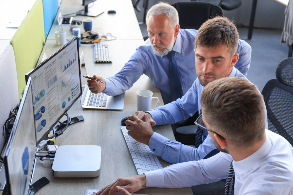 image of a desk workspace with tablets (for a legal tech)
