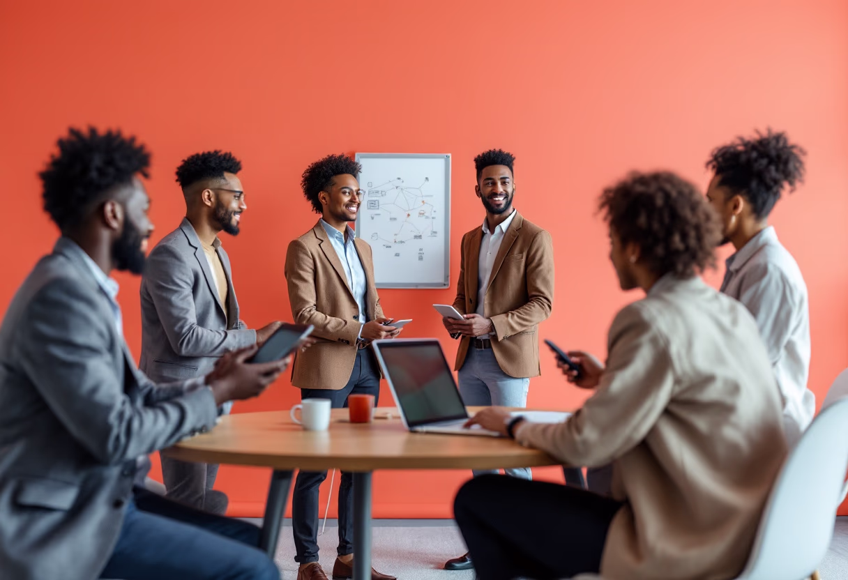 image of an office collaboration scene (for a mobility and transportation)