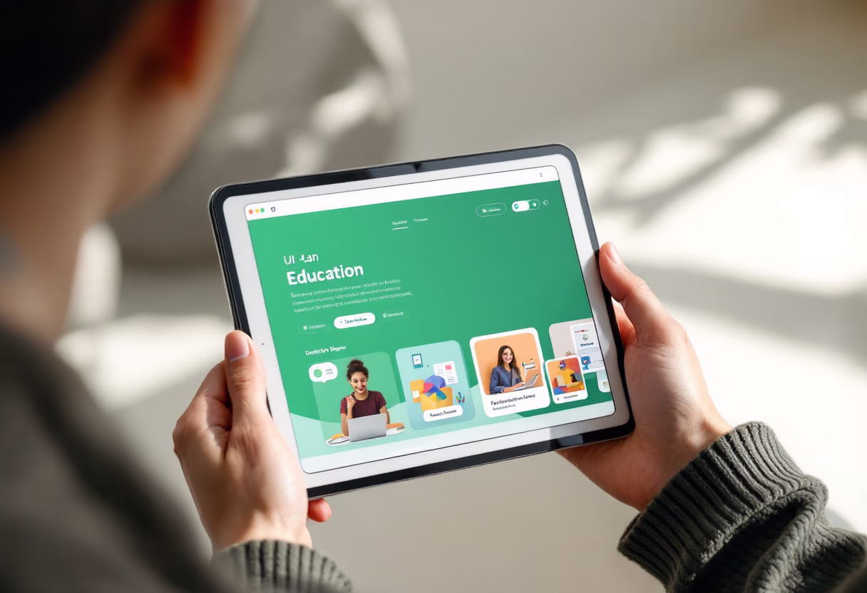 image of a computer showcasing educational software (for edtech)