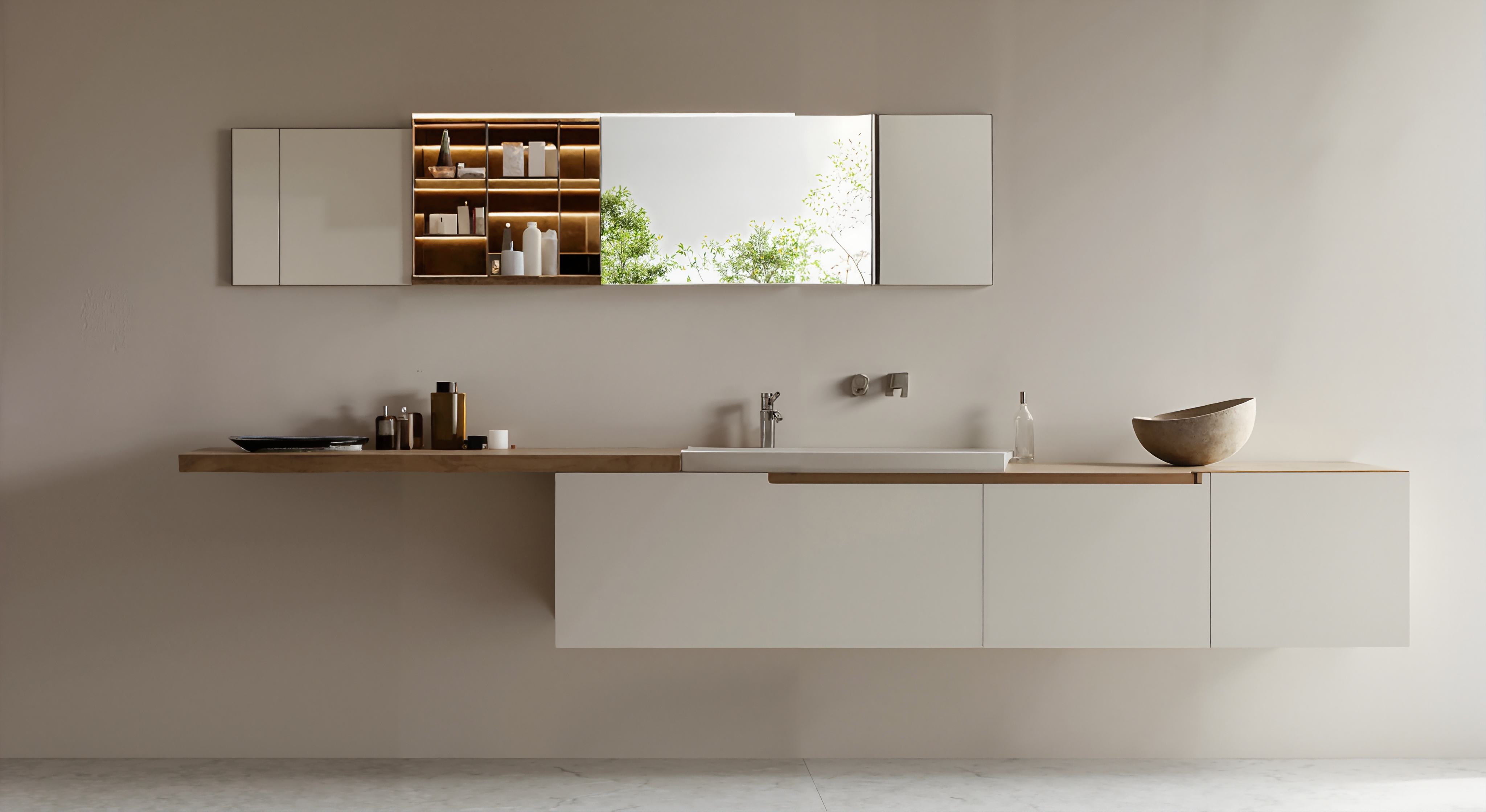 BAODAO contemporary bathroom cabinets with eco-friendly panels