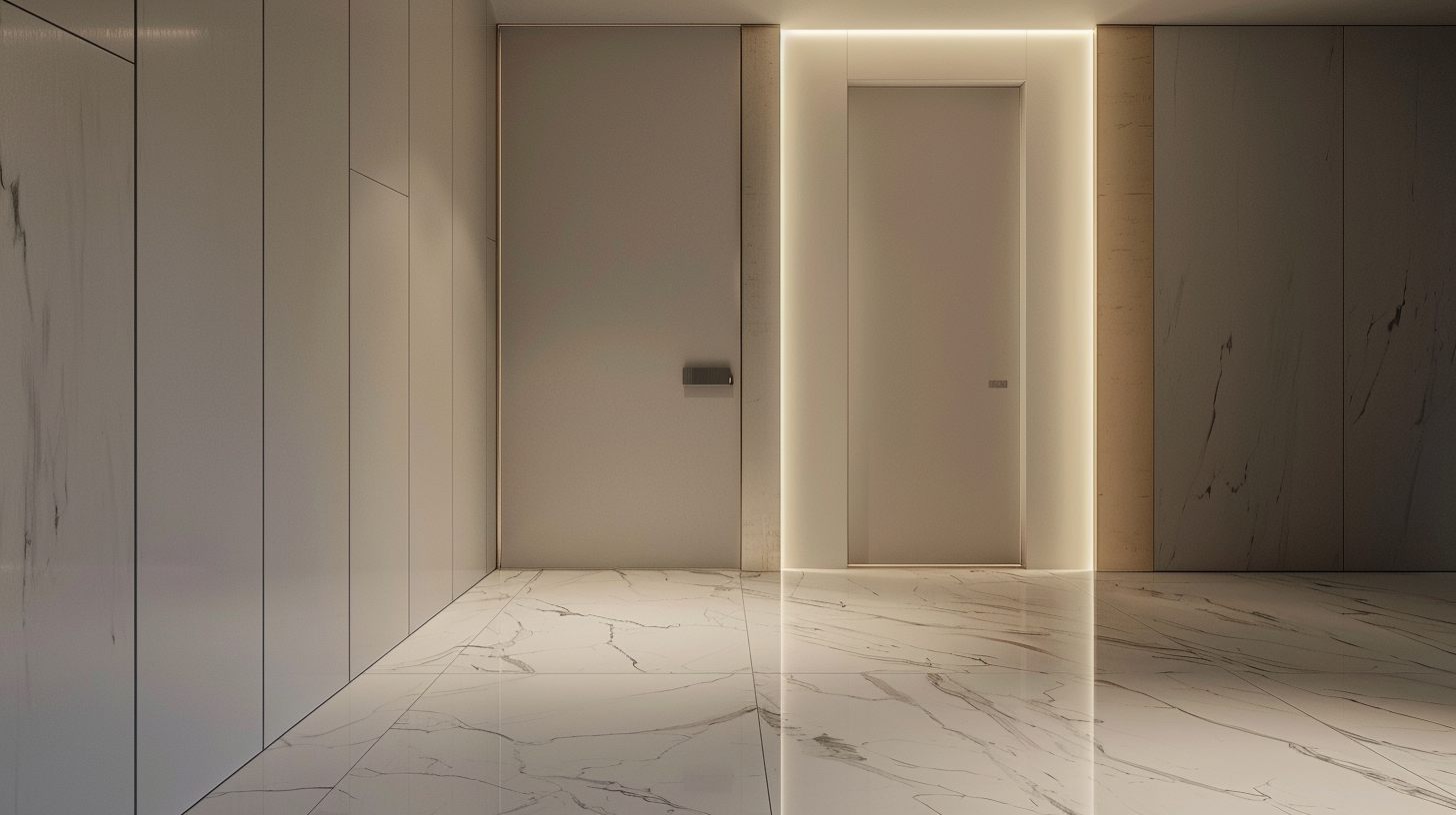 BAODAO minimalist custom interior doors with aluminum frame