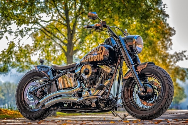 Motorrad seitliches Profil