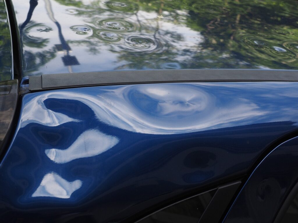 hail damage, automobile, car roof
