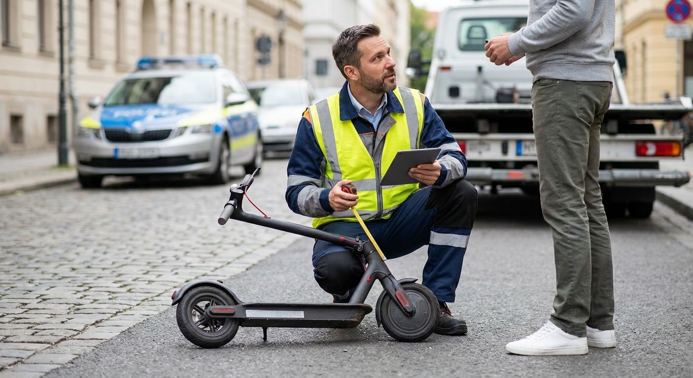 Kfz-Gutachten für E-Scooter: Was nach einem Unfall gilt