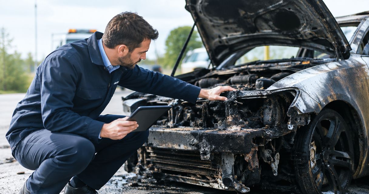 Bester Kfz-Gutachter bei Fahrzeugbrand: Worauf Geschädigte achten