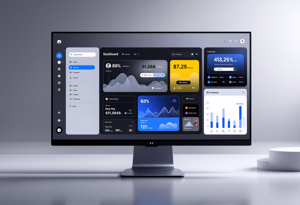 [interface] image of a dashboard interface (for a productivity tools business)