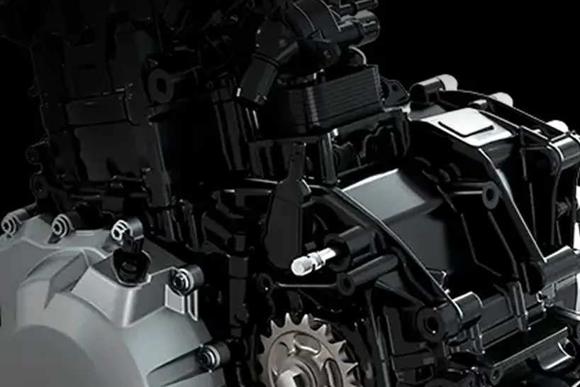 Water-cooling engine with twin-cylinder