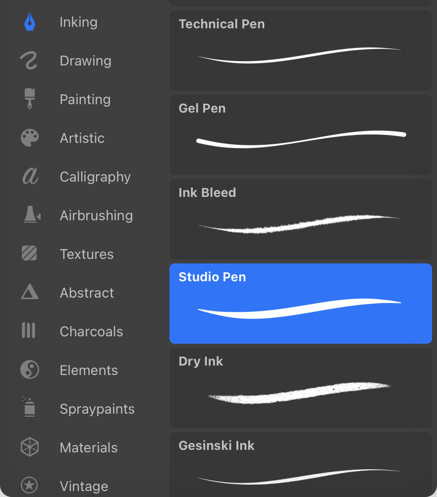 Recommended brushes for Anime lineart