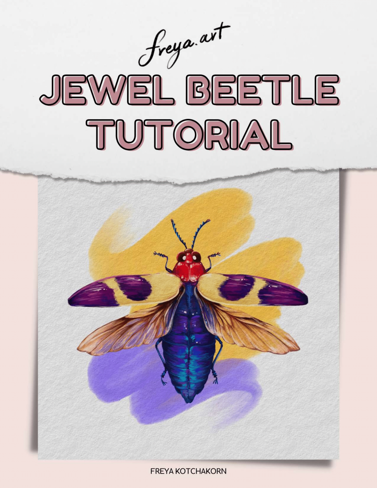 Jewel Beetle Gouache Procreate Tutorial