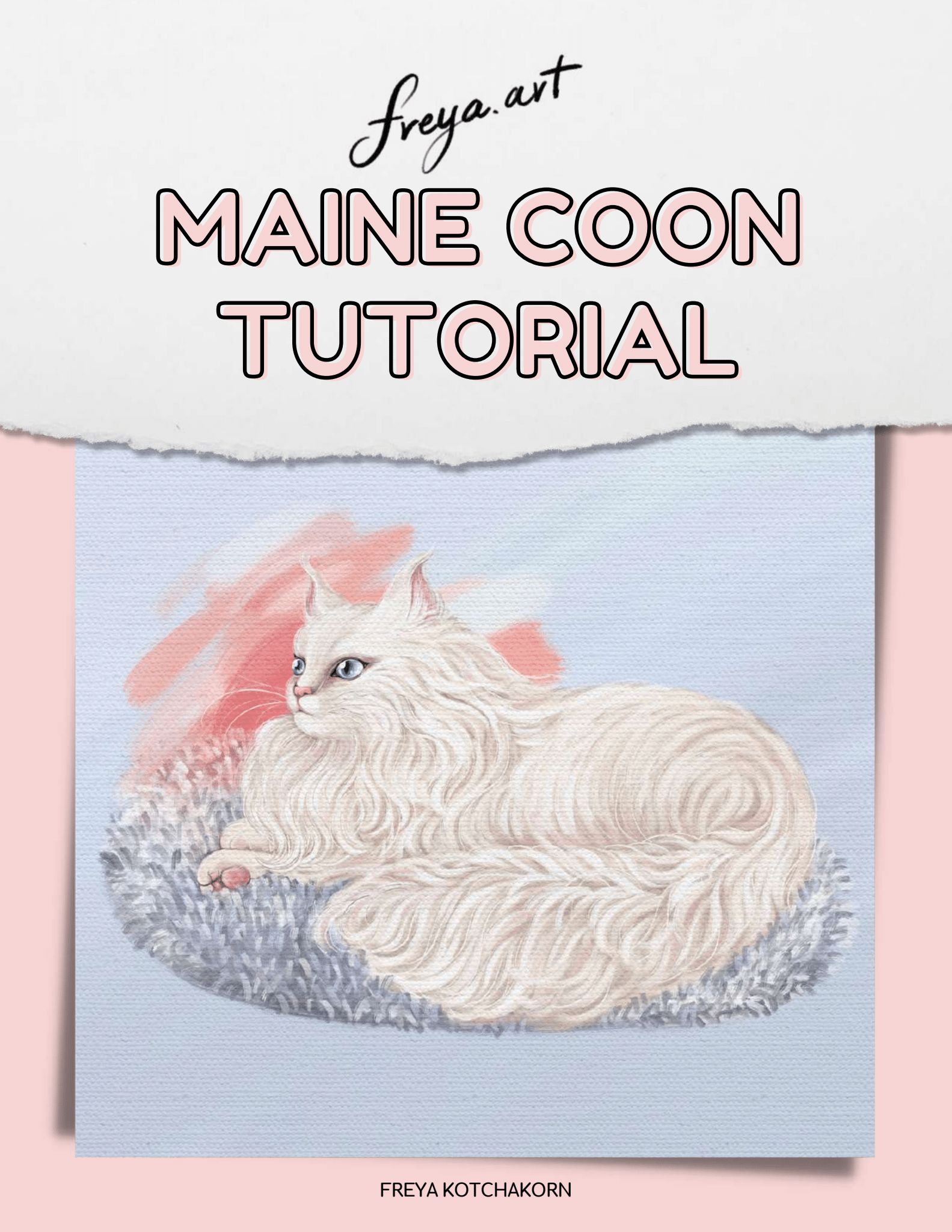 Maine Coon Procreate Oil Paint Tutorial