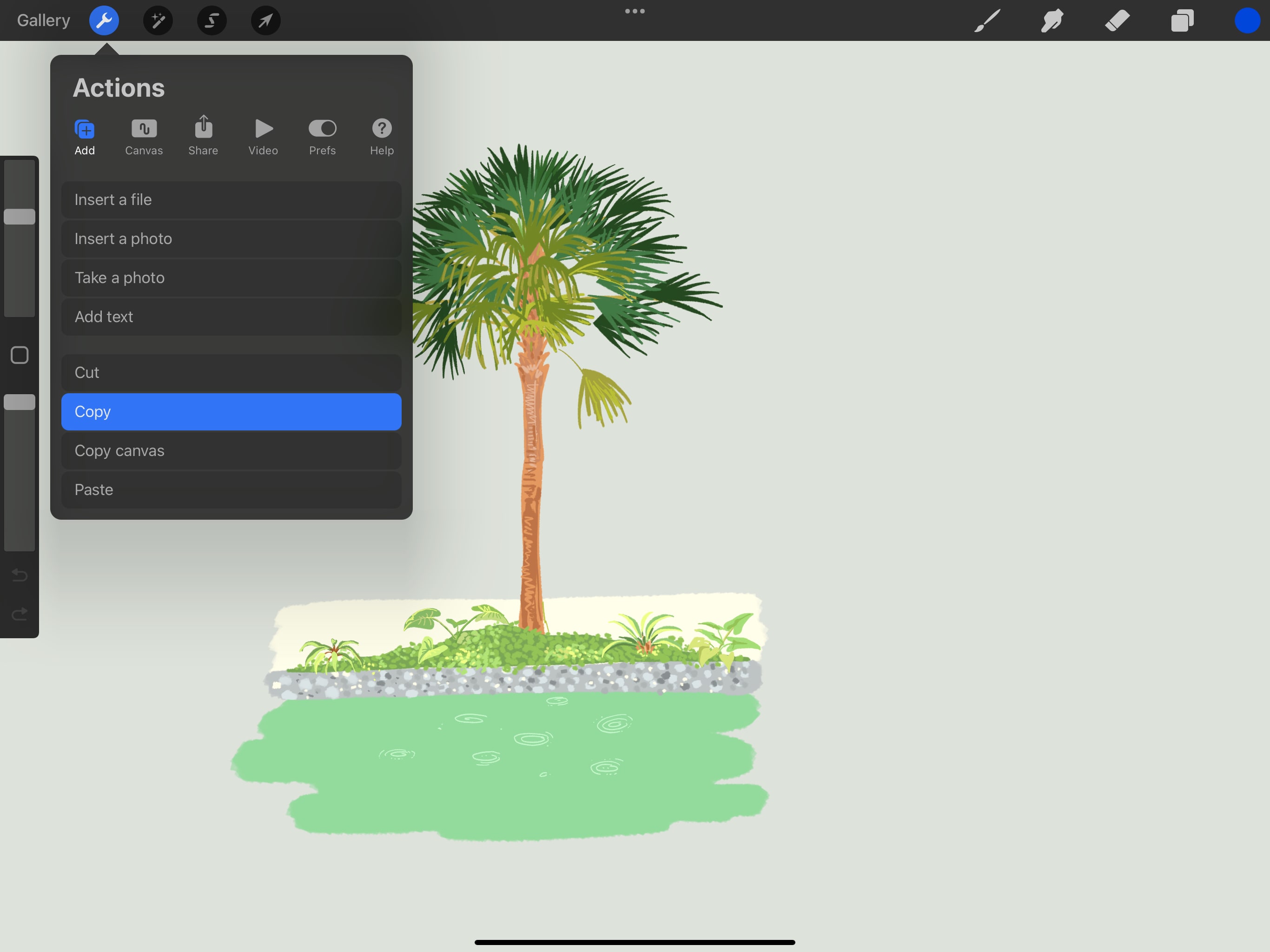How to copy and paste in Procreate