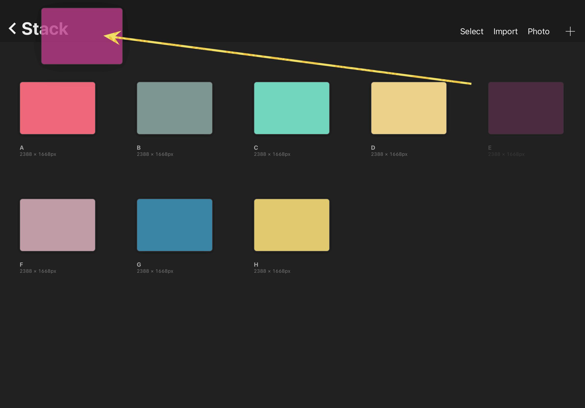 Drag a single project