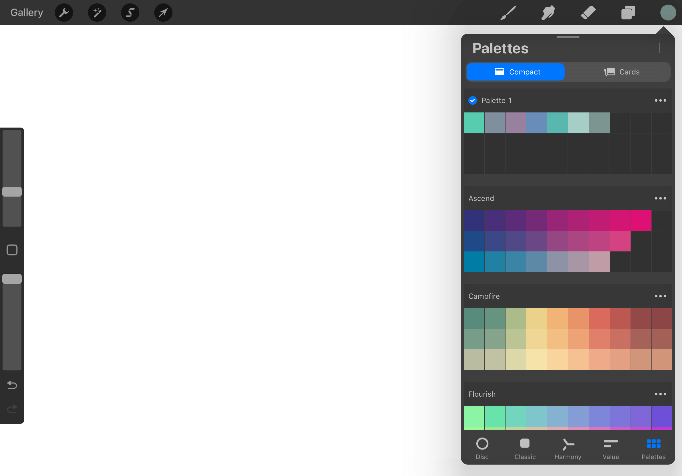 Adding colors to a palette