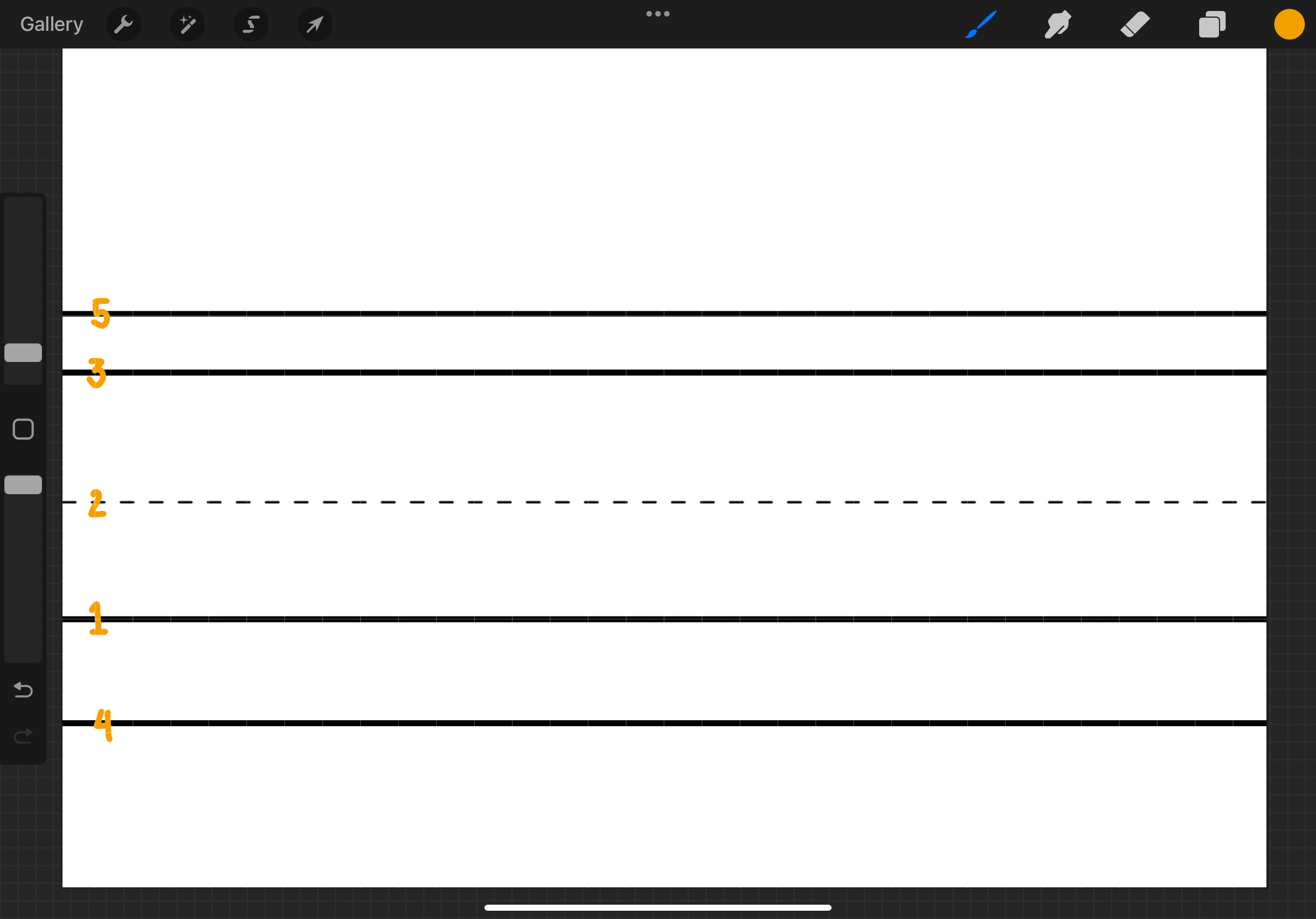 Parts of a Procreate Lettering Guide