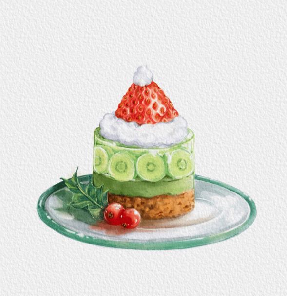 Matcha Cake Watercolor Procreate Tutorial by Freya