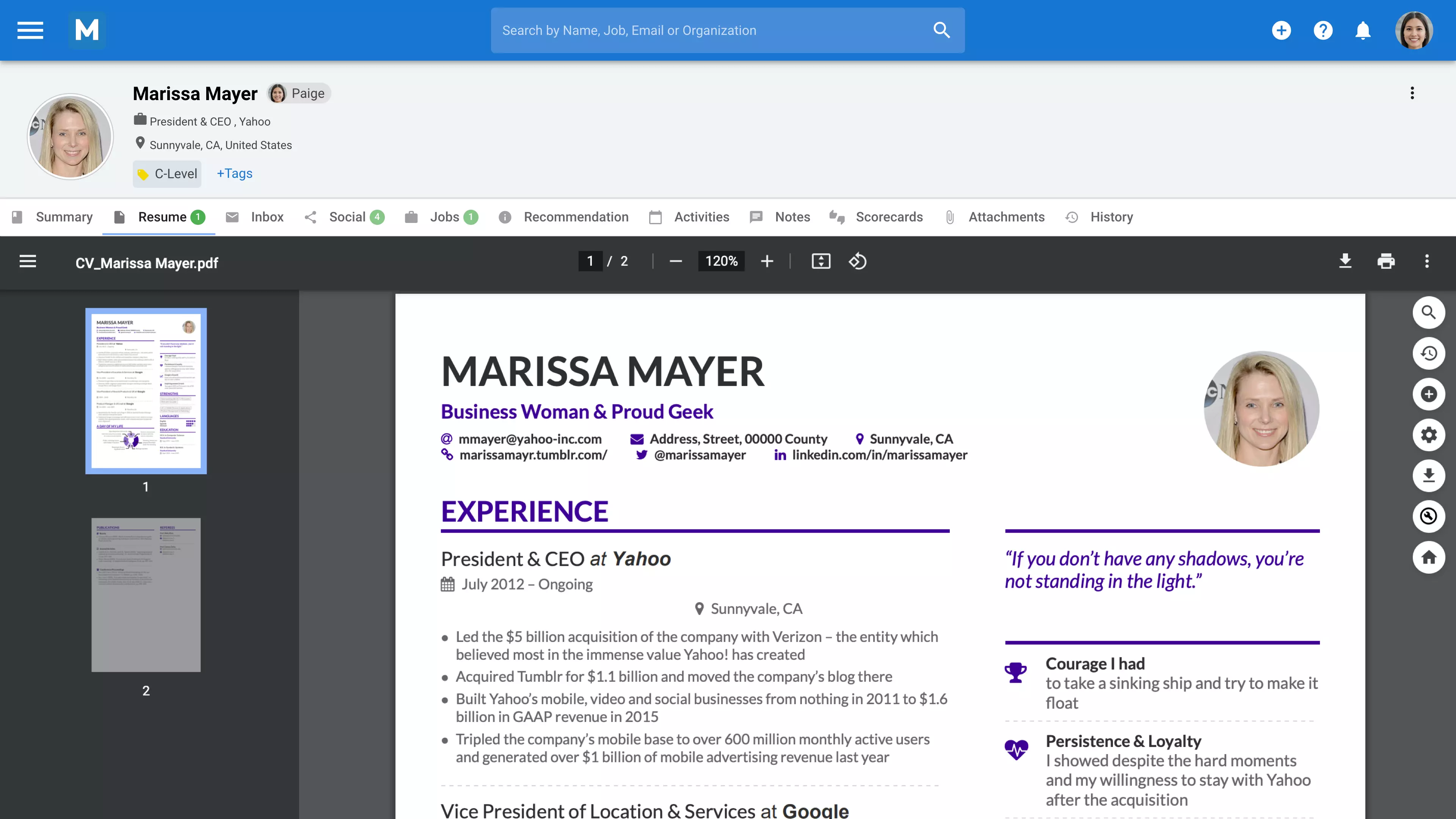 online applicant tracking system database